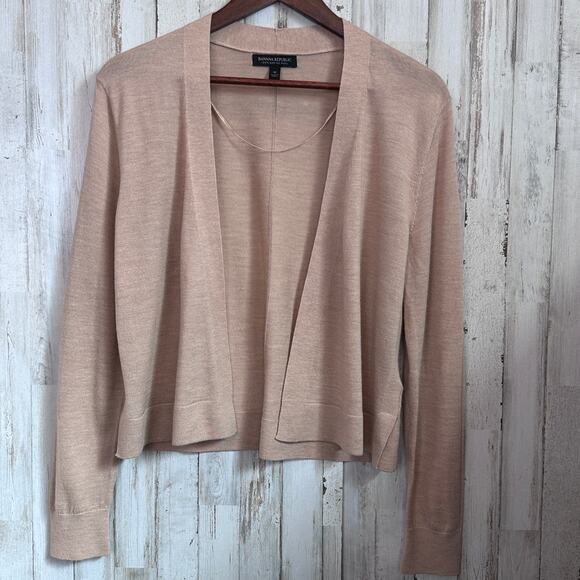 Banana Republic Sweaters - Banana Republic 100 Extra Fine Merino Wool Open Cardigan M Preppy Minimalist EUC